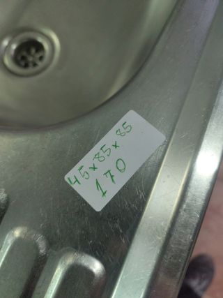 Fregadero Acero Inox. Bajo Barra