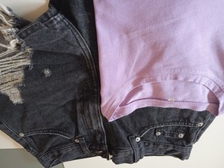 Pantalón corto Pull&Bear negro talla 34
