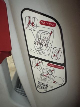 Silla infantil roja para coche marca Chicco