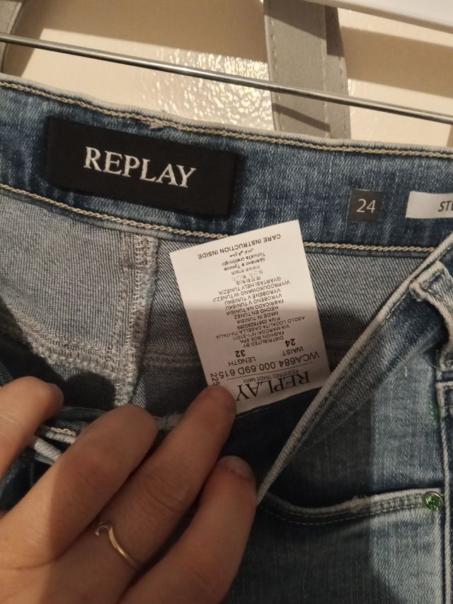 Vaqueros campana claros talla 32