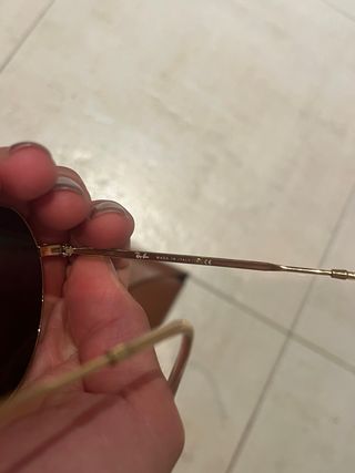 Gafas de Sol Ray-Ban Redondas Doradas