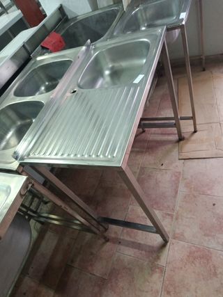 Fregadero Acero Inox. Bajo Barra