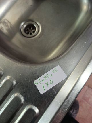 Fregadero Acero Inox. Bajo Barra