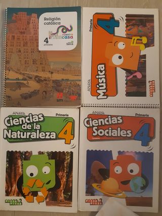 Libros de texto 4 primaria IMPECABLES SIN ESCRIBIR
