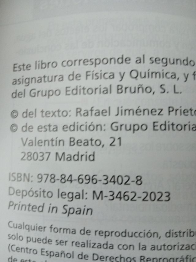 Física y Química 2 ESO 3 volúmenes Proyecto 5 e...