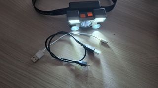 Lampada frontale LED USB ricaricabile