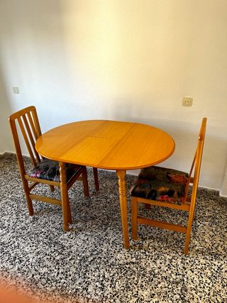 Conjunto mesa comedor de madera