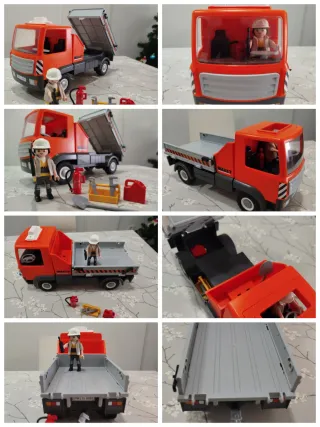 Playmobil  Grúa-Motocicleta, Tractor, 4x4, camión