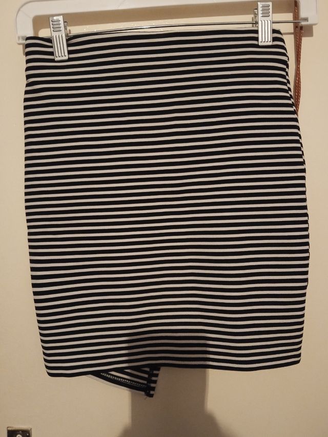 Falda de rayas elástica Talla S
