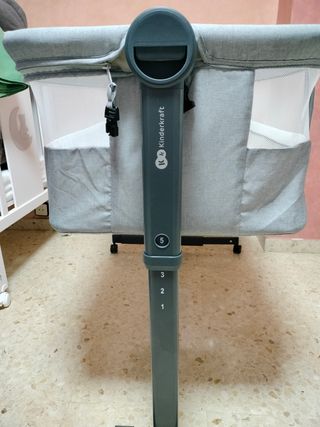Cuna colecho Kinderkraft gris