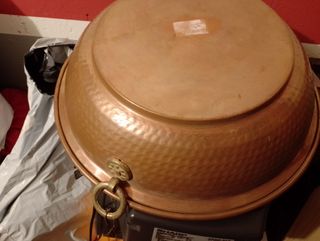 Calderos de cobre martillado