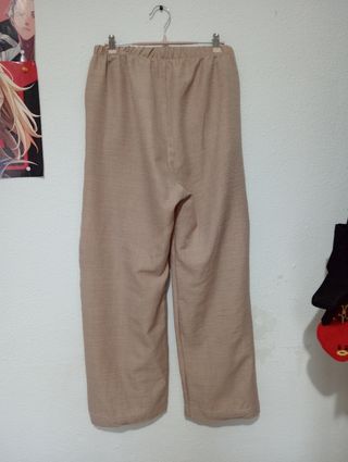 Pantalón ancho marrón talla L