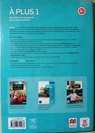 Libro Francés 1°Bachillerato À PLUS 1