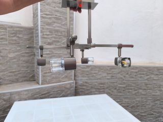 Lámpara de techo moderna metal y cristal