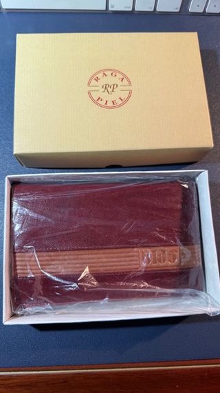 Cartera billetera de señora de piel