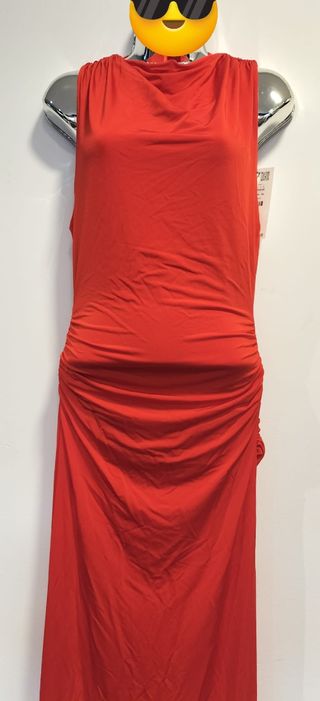 Vestido Zara Rojo Largo