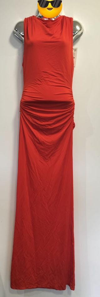 Vestido Zara Rojo Largo