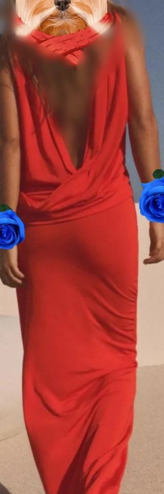 Vestido Zara Rojo Largo