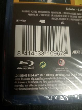 Tadeo Jones 2. blu ray disc