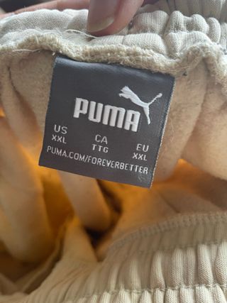 Pantalón chándal Puma Beige Talla XXL