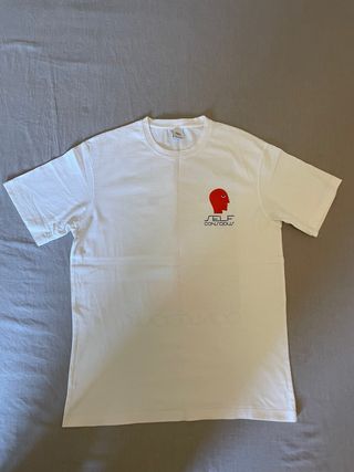 Camiseta Zara Blanca Estampada