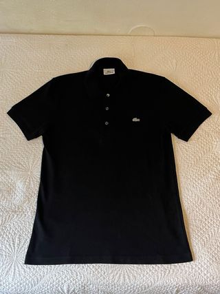 Polo Lacoste Negro Slim Fit Talla 2 (XS-S)