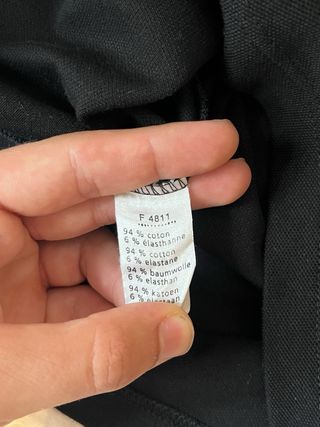 Polo Lacoste Negro Slim Fit Talla 2 (XS-S)
