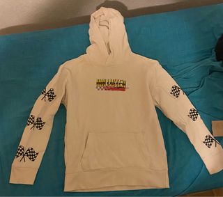 Sudadera Hollister Blanca con Diseño Racing