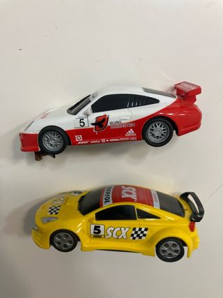 Scalextric Compact 2 coches Porsche y SCX