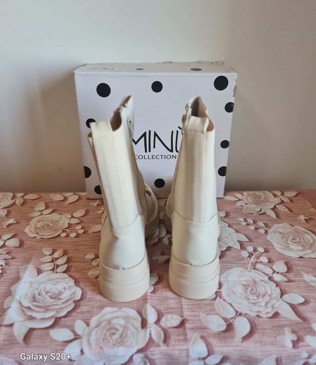 Stivaletti donna ecopelle beige tg.36