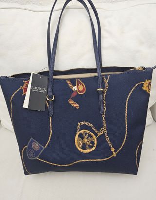 Bolso Lauren Ralph Lauren Azul Marino con Anclas