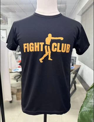 Maglietta nera Fight Club con stampa