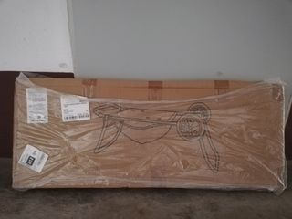 Carrito Exterior Azul con Mesa Plegable