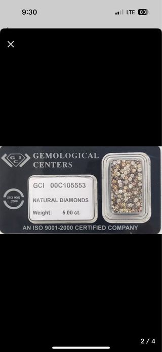 Diamantes GCI 5 kilates Naturales