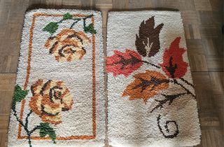 Lote 4 Alfombras Lana Hechas a Mano