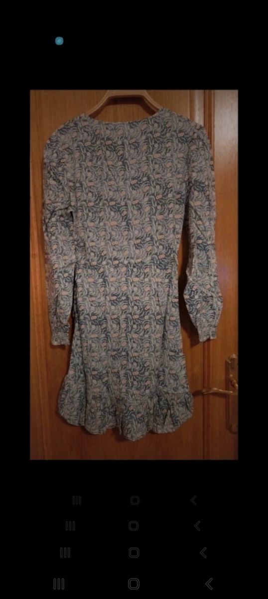 Vestido Mini Drapeado Mango Azul Talla XS