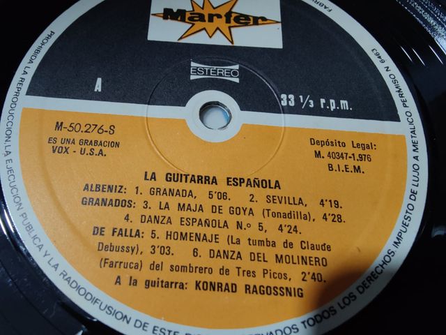 Vinilo La Guitarra Española - Konrad Ragossnig