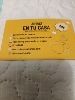 Paellas a domicilio desde 25 personas