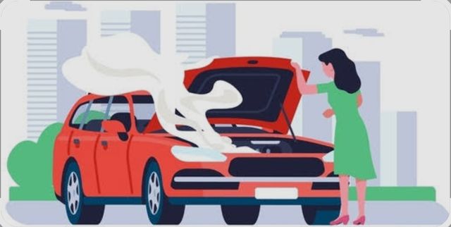 Coche averiado para reparar