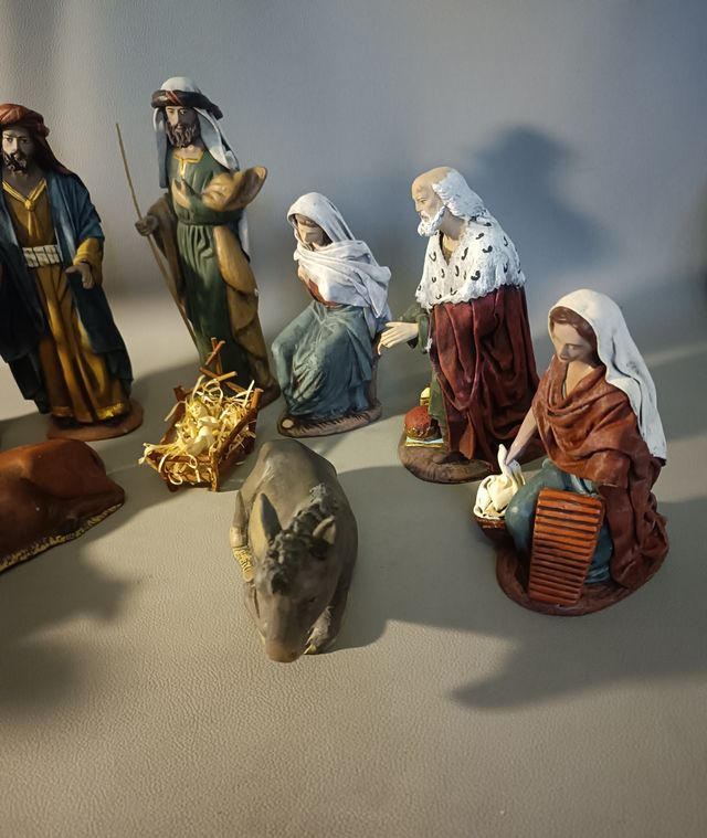 Lote Belén Nacimiento Barro Figuras