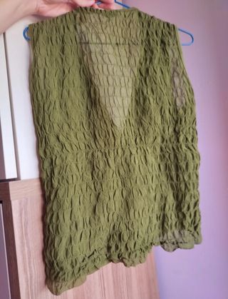 Camiseta Adolfo Domínguez verde cruzada