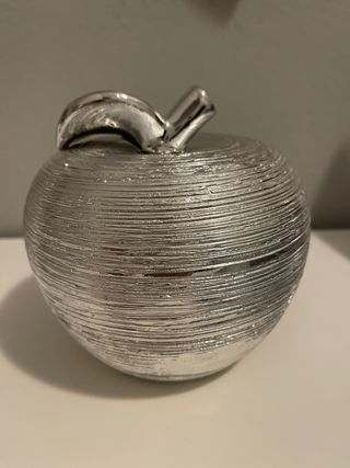 Manzana Decorativa Plateada