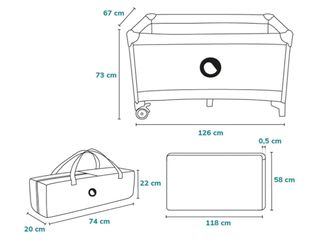Cuna de viaje Lionelo plegable