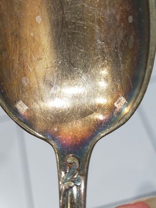 Set 2 Cucchiai Metallo Argentato