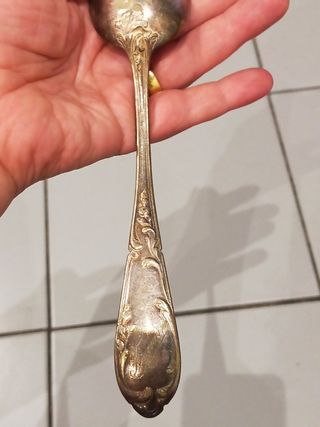 Set 2 Cucchiai Metallo Argentato