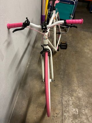 Bicicleta Fixie Blanca y Rosa