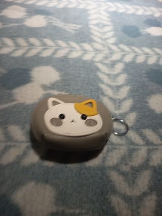 Monedero gatito gris y blanco