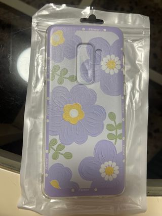 Funda Samsung S9+ Flores Moradas