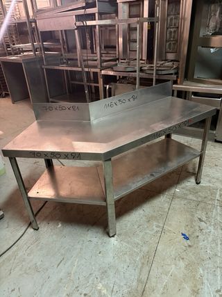 Mesa de acero inoxidable industrial