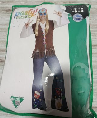 Traje Hippie Adulto Talla S Atosa